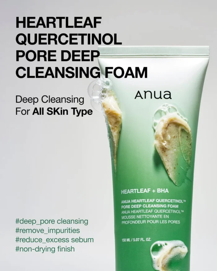 Anua Heartleaf Quercetinol Pore Deep Cleansing Foam 150ml Anua Heartleaf Quercetinol Pore Deep Cleansing Foam 150ml