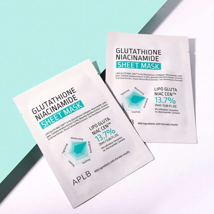APLB Glutathione Niacinamide Sheet Mask 25ml APLB Glutathione Niacinamide Sheet Mask 25ml